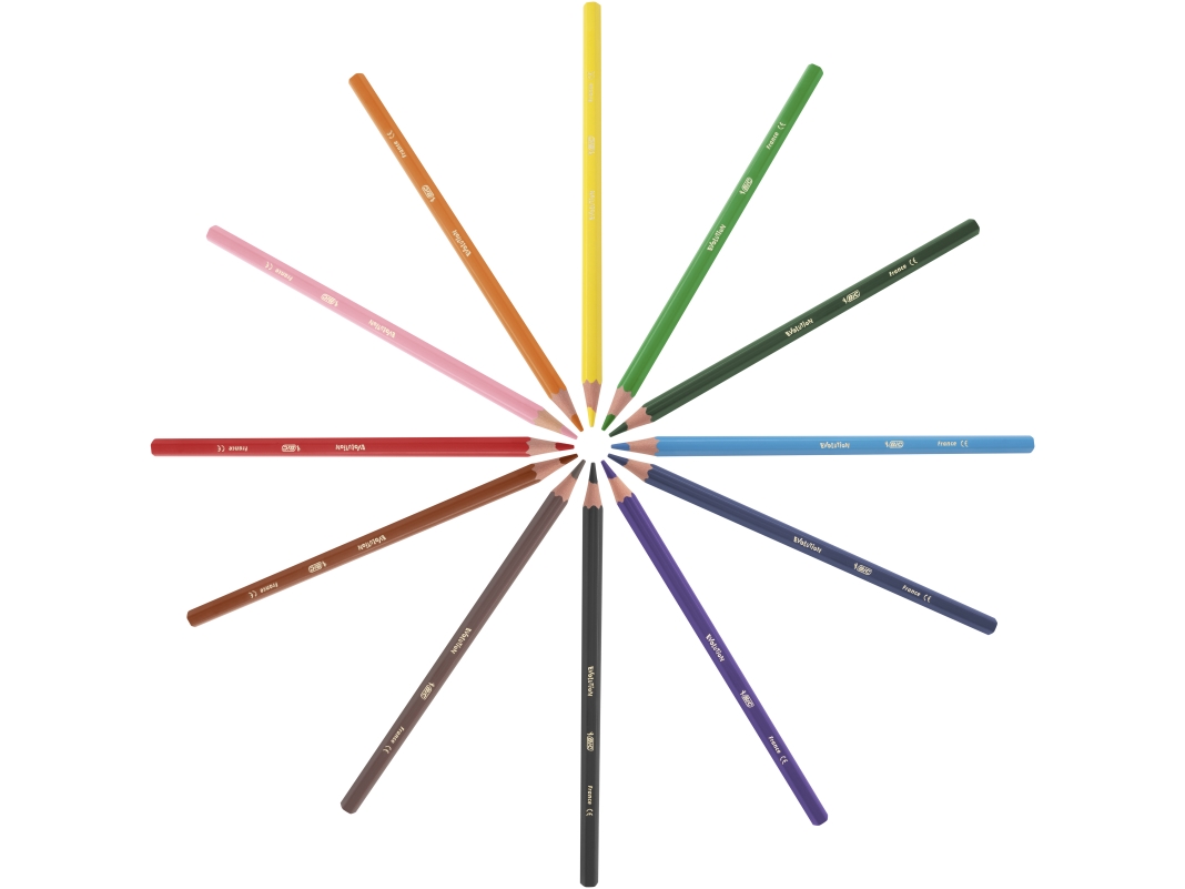 Farveblyanter BIC KiDS ecolutions EVOLUTION med 12 stk. ass. farver