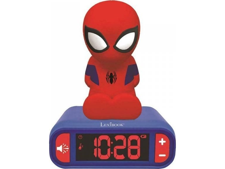 Väckarklocka med nattljus 3D-design SpiderMan och ljudeffekter | Huset - Säkerhet & Larm - Klockor och väckarklockor | GameStuff
