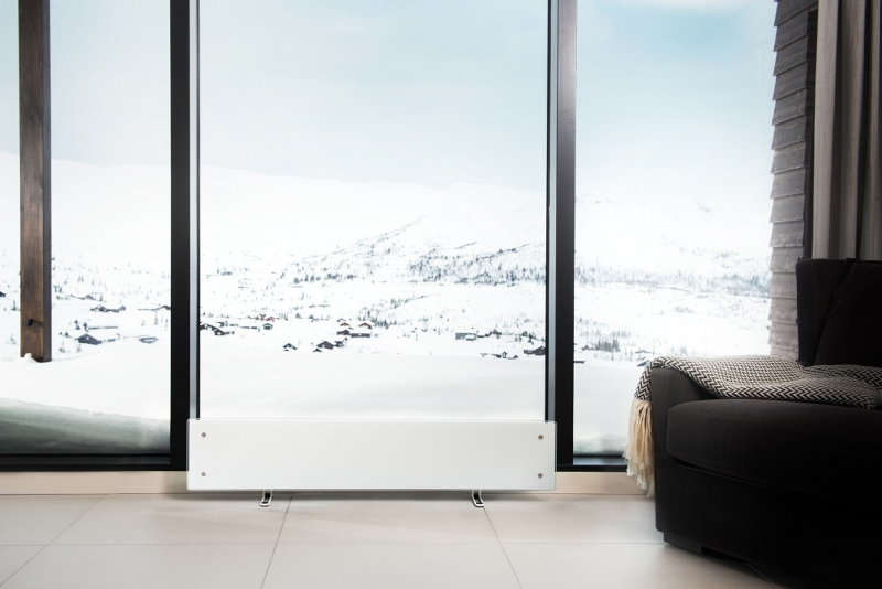 Adax Glas Varmeliste Clea L 08 Kwt, 800W 230V Med Wifi, Hvid