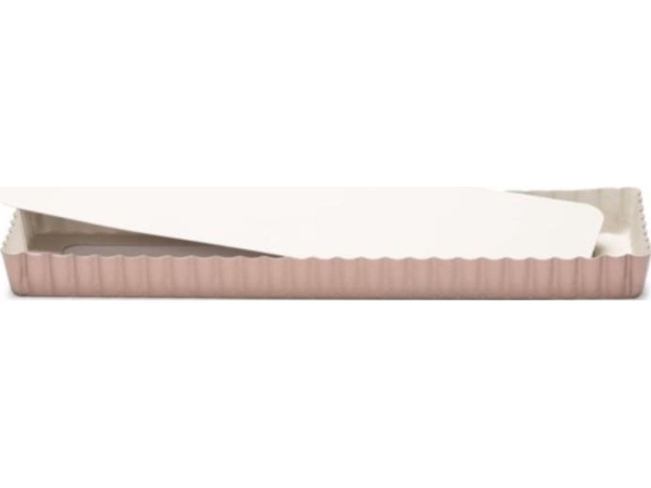 Patisse quiche shape with loose bottom 35 x 11 cm steel copper/beige | Köksutrustning - Bakartiklar - Bakformar & utrustning | GameStuff