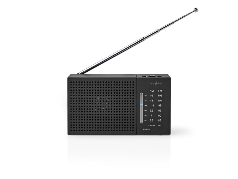 Nedis RDFM1200BK, Bärbar, Analog, AM, FM, 87,5 - 108 MHz, 530-1600 kHz, 0,5 W | TV, Ljud & Bild - Stereo - Radio (DAB och FM) | GameStuff