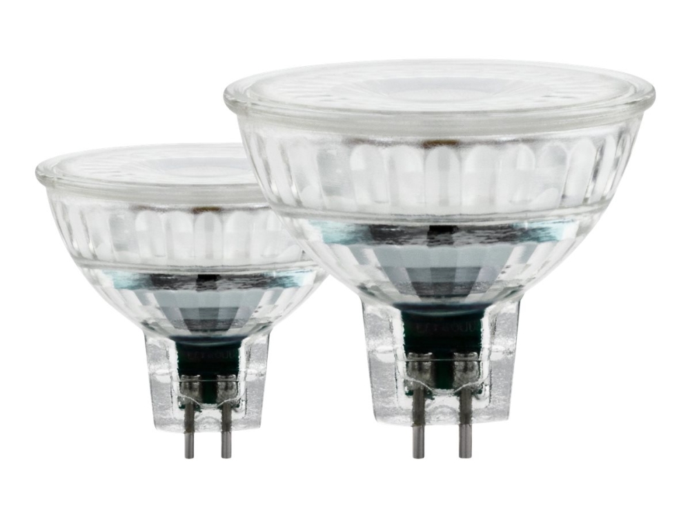 Eglo - LED-pære for søkelys - form: MR16 - GU5.3 - 5.2 W (ekvivalent 50 W) - klasse F - varmt hvitt lys - 2700 K (en pakke 2)