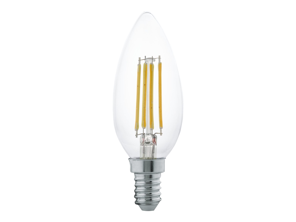 EGLO LED pære E14 C35 4W 350Lm 2700K Klar Kolli 8 E14