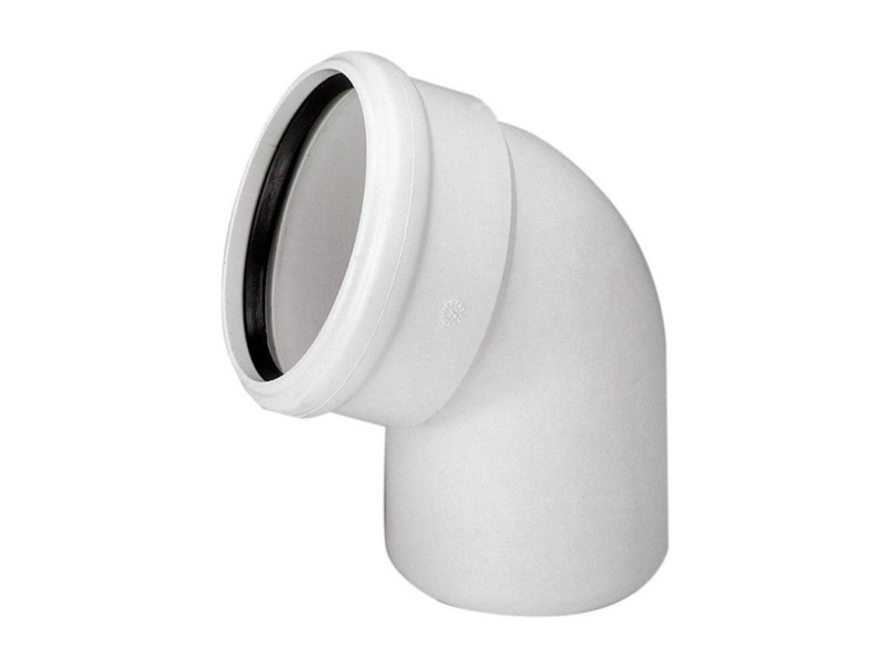 Skolan støjdæmpende bøjning 58mm 45 grader