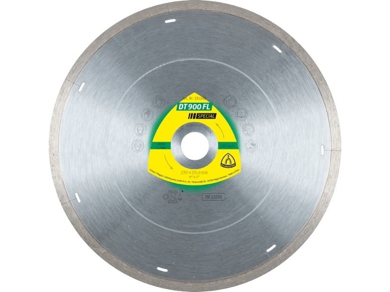 Klingspor Full Diamond-Skive 230Mm X 1,8Mm X 30Mm Dt900fl Supra, Grese, Special,Dry, Wet