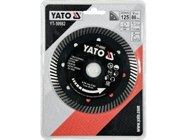 Yato Yato Diamond Turbo Target 125 X 22.2Mm 59982 Yt-59982