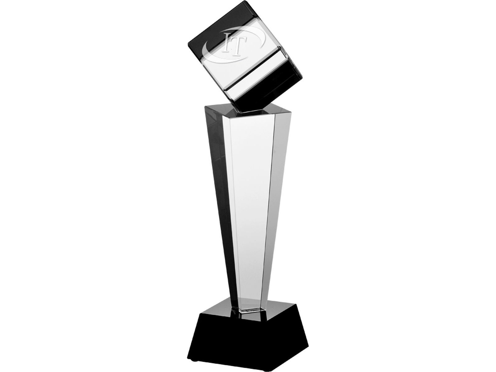 Victoria Sport indgraveret glastrofæ med etui