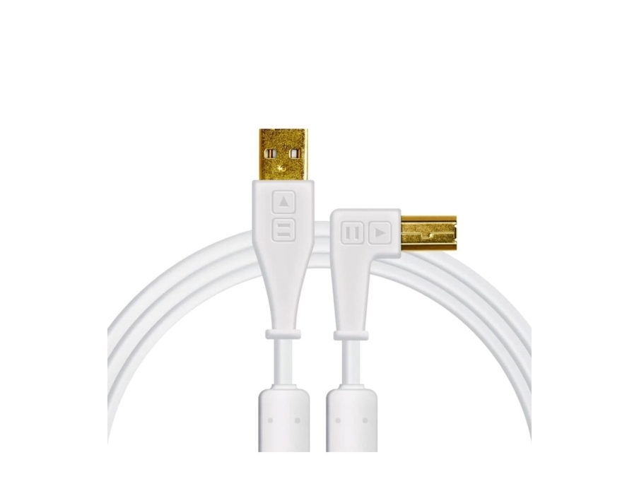 Kabel USB DJ TECHTOOLS Chroma Cable USB 1.5 m łamany biały