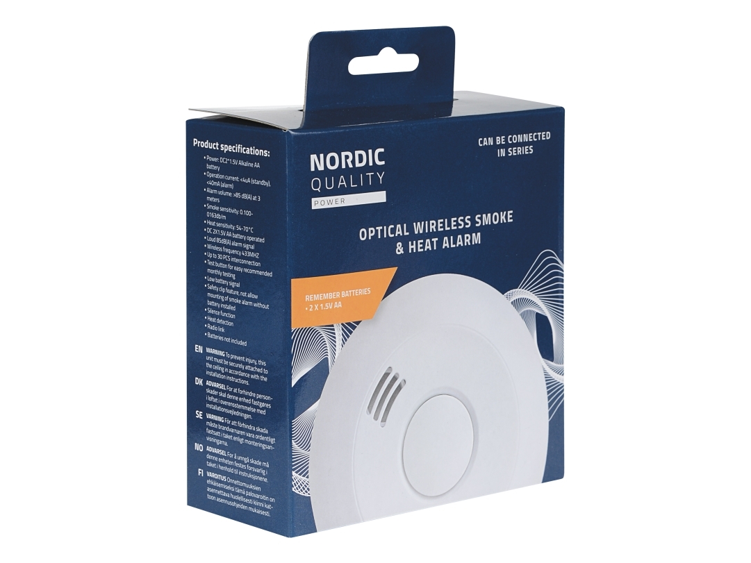 Optiska rök- och värmelarm kan kopplas samman | EL Artiklar - Andra EL - Röklarm | GameStuff