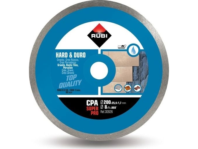 Rubi Hard Materialer Diamanthjul Cpa 200 X 25,4 Mm Superpro