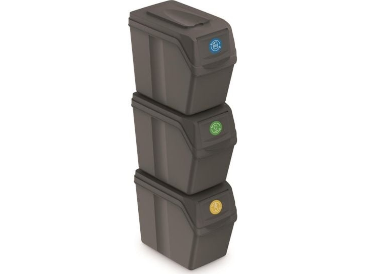 Prosperplast Šiukšliadėžių rinkinys 20l SORTIBOX 3 vnt.
