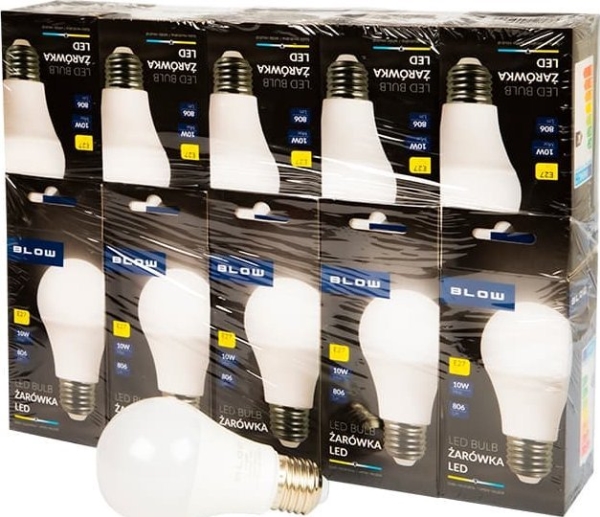Blow Led Lemputė E27 10W A60 230V - 10Vnt