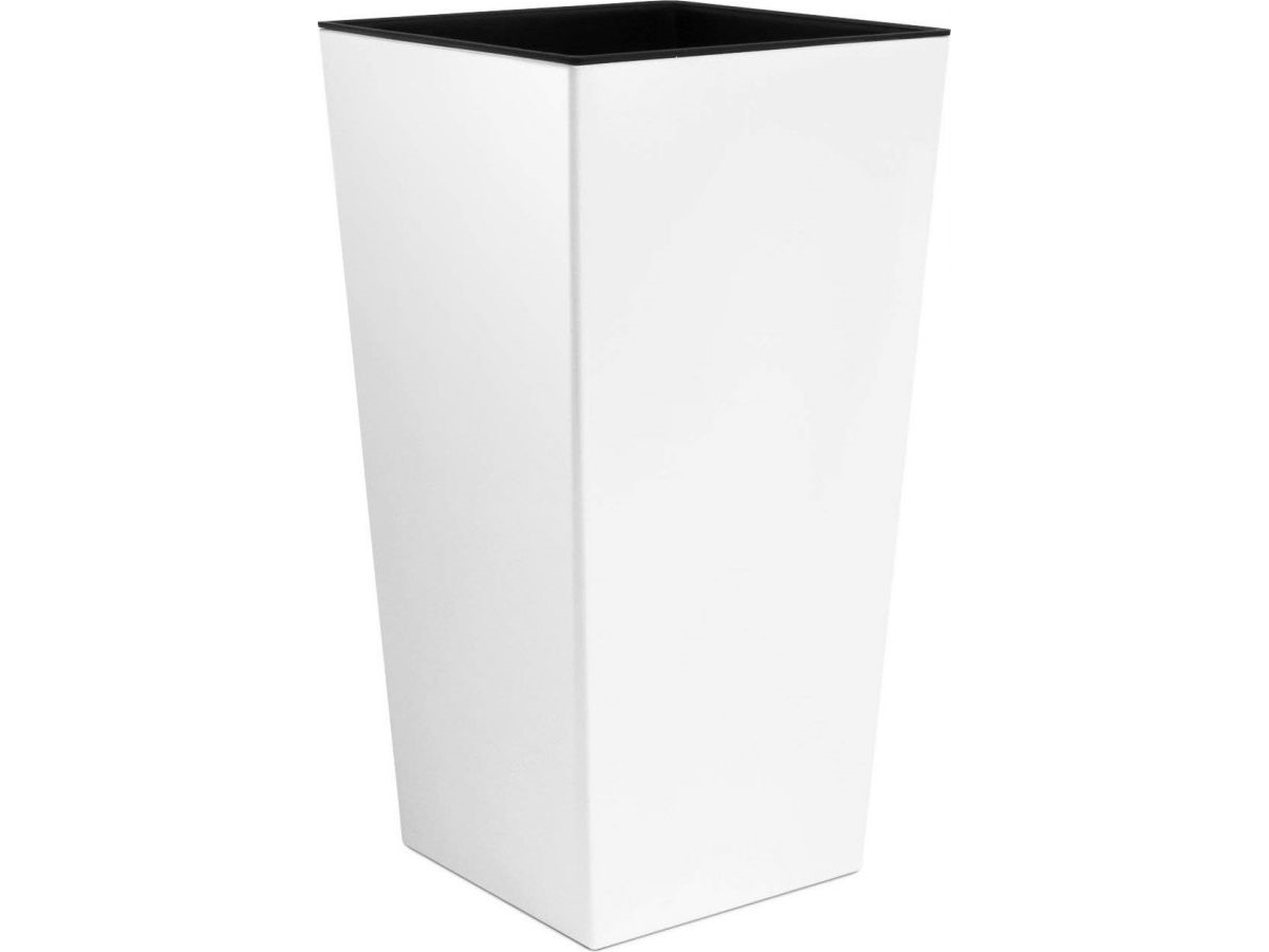 Prosperplast Urbi firkantet urtepotte med indsats DURS325 hvid