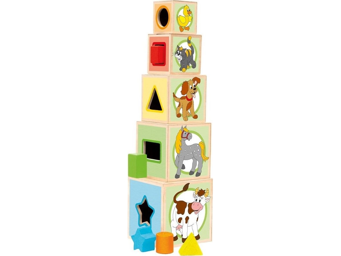 Woodyland Wooden Cups - Tower With Sorter
