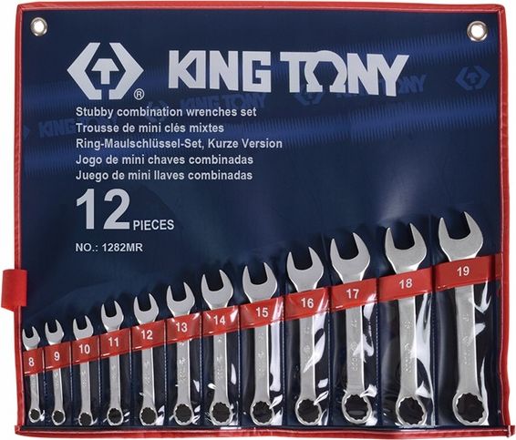 King Tony Gabel-/Ring-Maulschlüssel-Satz 8-19 Mm Kurz /12-Tlg.