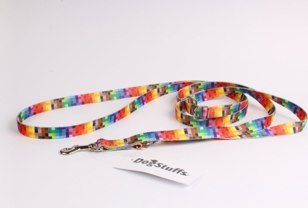 Dogstuffs Leine Verstellbar Pixels 15 Mm/220 Cm