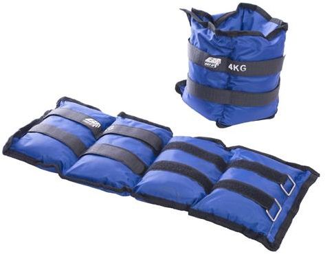 Rankų ir kojų svoriai EB Fit, 8kg (2x4kg), mėlyni