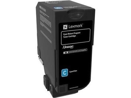 Lexmark 74C20c0 Cyan Toner, Original (Etlex74c20c0000)