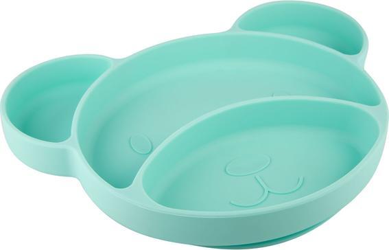 Billede af Canpol Babies_Silicone Three-Piece Plate With Suction Cup Turquoise Bear