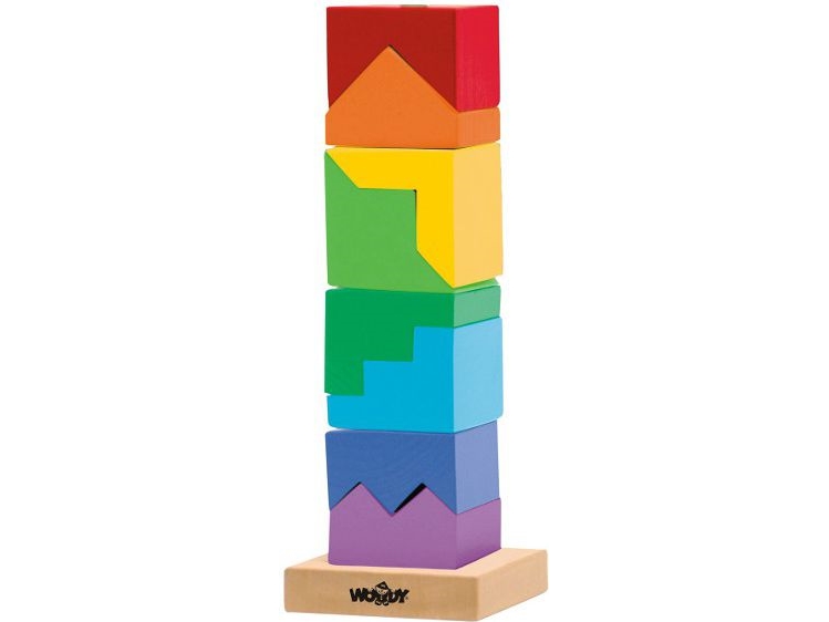 Woodyland Farbiger Turm Aus Bausteinen - 91102