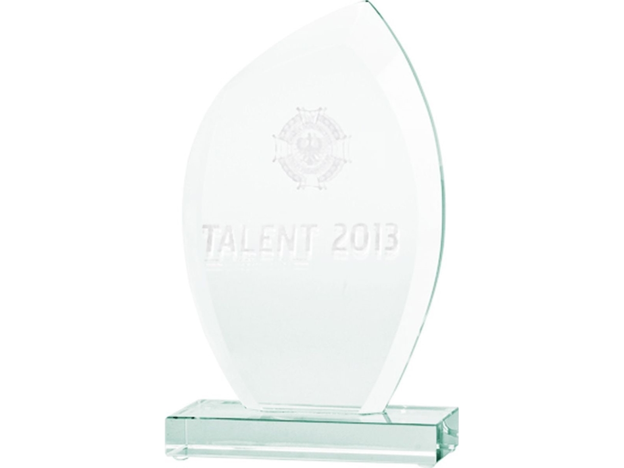 Victoria Sport 3D-indgraveret glastrofæ med etui