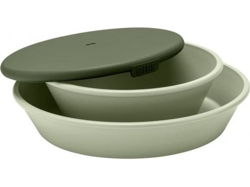 Bibs BIBS DINNER PLATE SET SAGE plate with bowl with lid