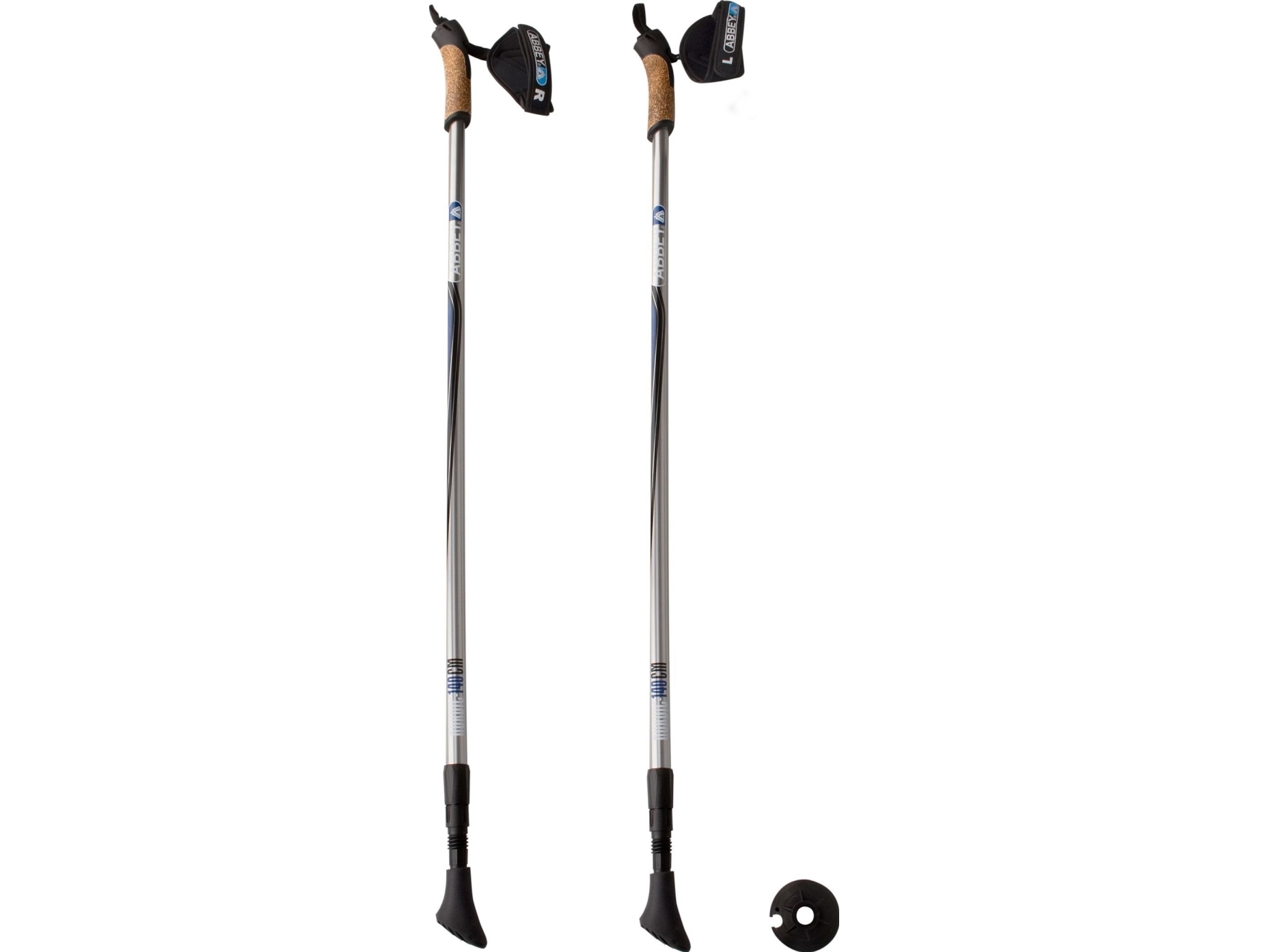 Mėlyna Šiaurietiško ėjimo lazdos ABBEY NORDIC WALKING 21SR ZZB Sidabrinis pilkas/Juodas/Mėlyna