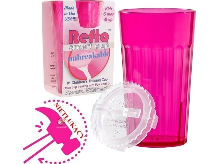 Reflo Reflo New Non-Leaking Baby Training Cup Pink (5905123560392) - 5905123560392