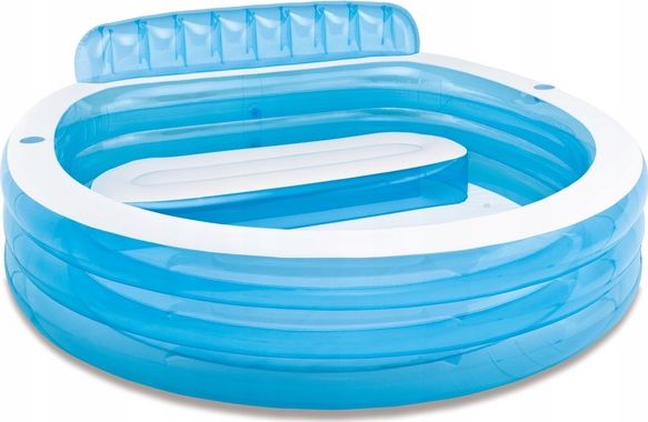 Intex 57190np Oppustelig Pool 590 Rund Vinyl Blå Hvid