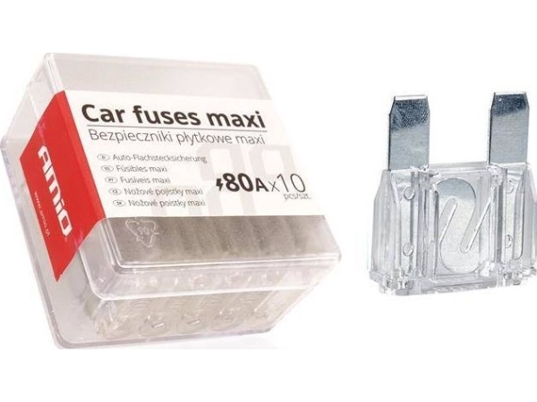 AMiO MAXI bilsäkringar låda med 10st 80A | Bilvård & Biltillbehör - Utvändiga utrustning för bilar - Avga | GameStuff