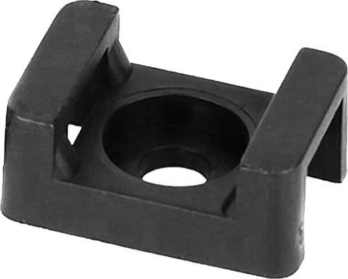 Orno Halter Für Kabelbinder, Sattelförmig, Schraubbar, 22X16 Mm, Montagebohrung 6,8 Mm, Schwarz, 20 Stk