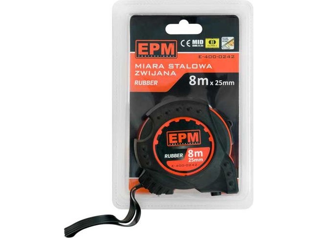 EPM målebånd rullende gummi 8m*25mm (E-400-0242)