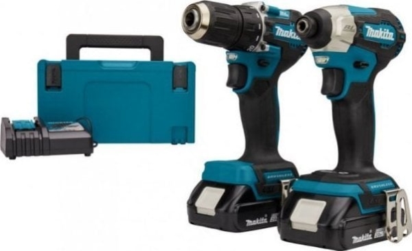 Latarka Makita MAKITA.ZES.COMBO 18V (DDF487+DTD157) 2x2,0Ah MAKPACK DLX2423AJ +LATARKA DEBDML186 +2 BITY