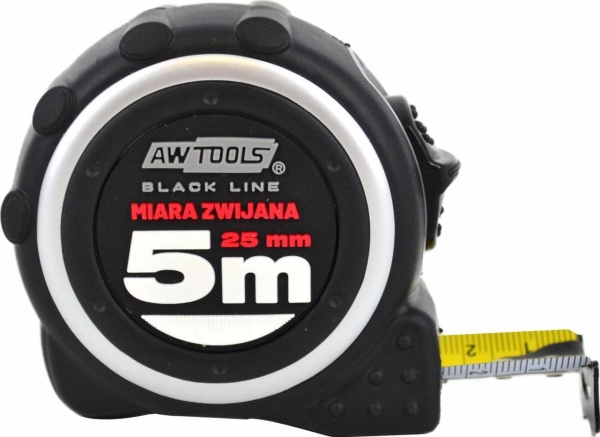 Aw-Tools Awtools Awtools Abs Tpr 5 M/25 Mm Oprullet Målebånd Awbl25424