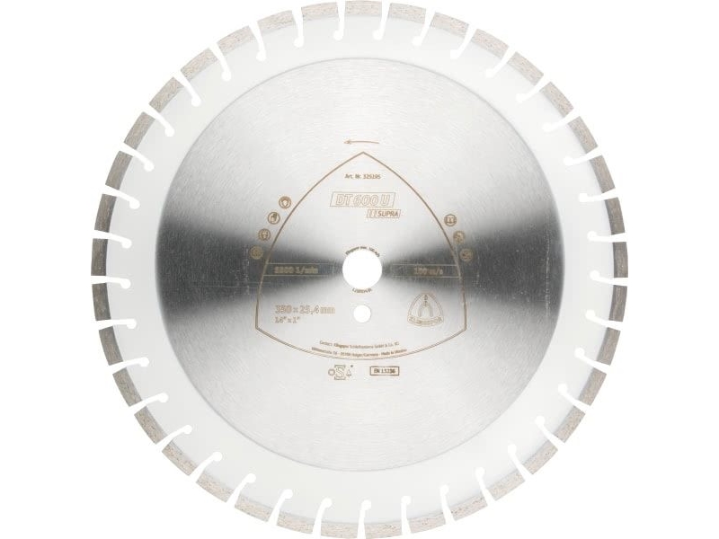 Klingspor Segmentinis Deimantinis Diskas Supra Dt600u, 350X3,0X20 Mm, Gelžbetonis (325194)
