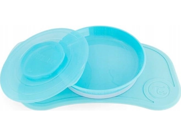 Twistshake Twistshake Twistshake Click-Mat Mini + Tallerken Pastelblå