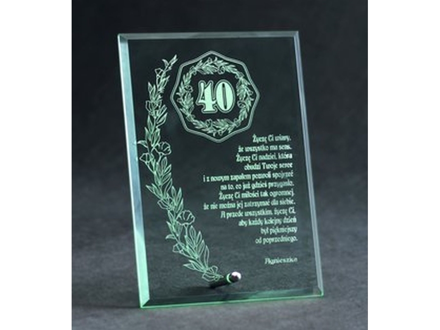 Victoria Sport indgraveret glastrofæ