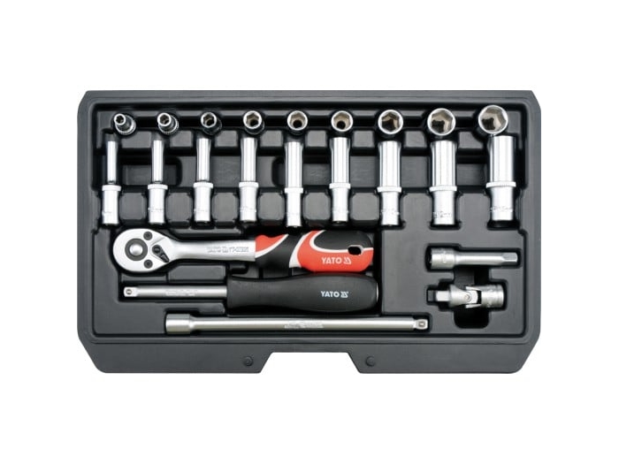 Yato Socket Wrench Set 1/4 23pcs (YT-14451) | Verktyg & Verkstad - Handverktyg - Nycklar och toppar | GameStuff