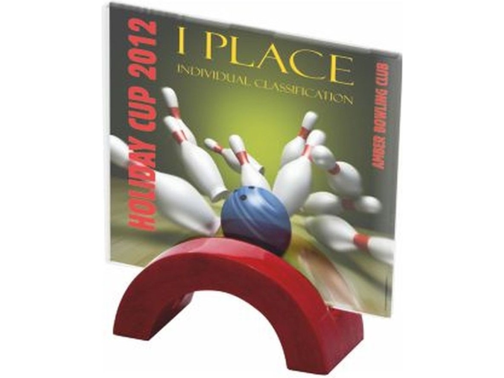 Victoria Sport Glastrofæ med LuxorJet-farvetryk, gravering og blækfyldning