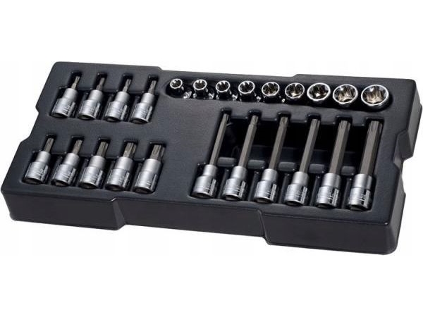 Stanley Modul Bit-Steckschlüssel 1/2 24-Teilig, Steckschlüssel-Satz, 1/2", Metrisch/Imperial, 24 Kopf/Köpfe, E10, E11, E12, E14, E16, E18, E20, E24,