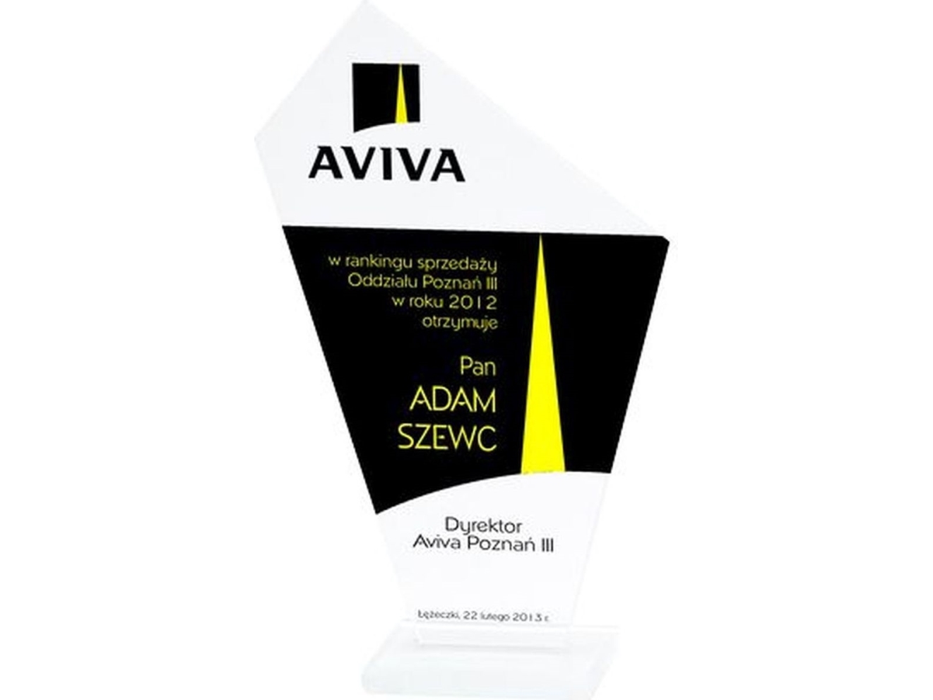 VS Glastrofæ indgraveret + fyldt med maling