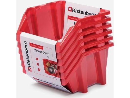 Kistenberg Opbevaringskasse/Rumdeler Kuwety 22 Bineer Short (6 Stk.) Rød 214X198x133 Mm