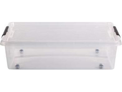 Moxom Simple store storage container with lid on wheels 58x39x16cm 29 L