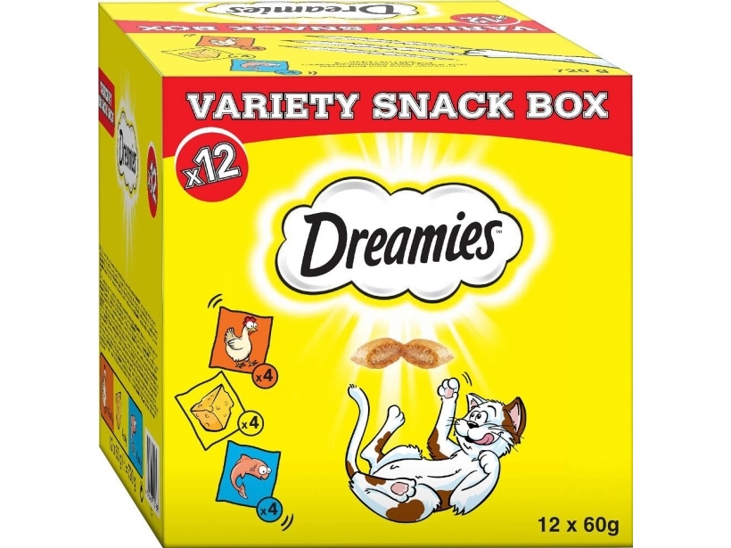 Dreamies Abwechslungsreiche Snack-Box - Kattegodbidder - 12X60 G