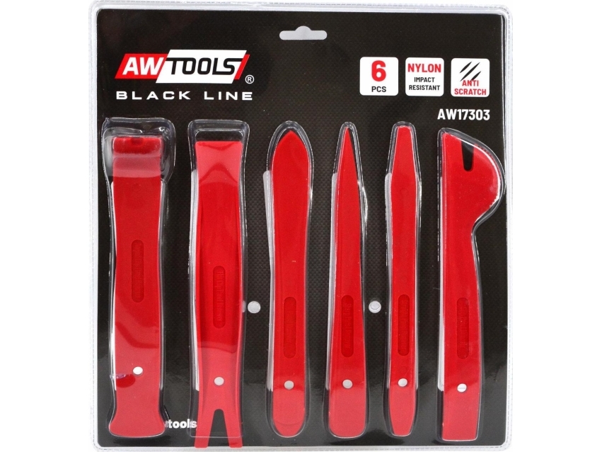 AW-Tools AWTOOLS Rinkinys NAILONINIAI APVALDŲ TRAUKČIAI 6 vnt.