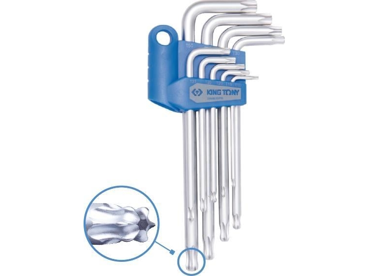 King Tony Torx Sæt 9 Dele Extra Lange T10-T50 Blister