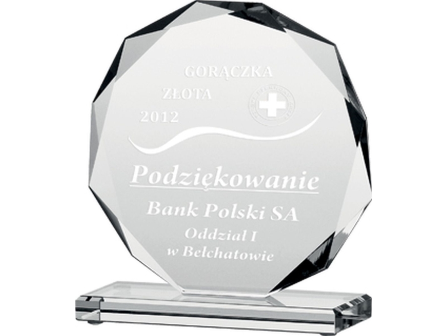 Victoria Sport indgraveret glastrofæ