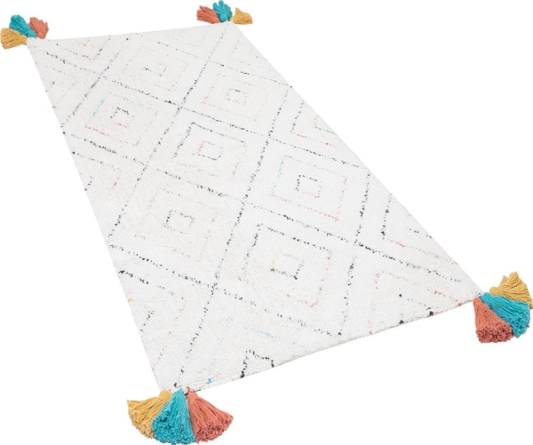 Shumee matta Shaggy 80 x 150 cm vit KARTAL | Bostäder - Hemtextil - Mattor & mattor | GameStuff