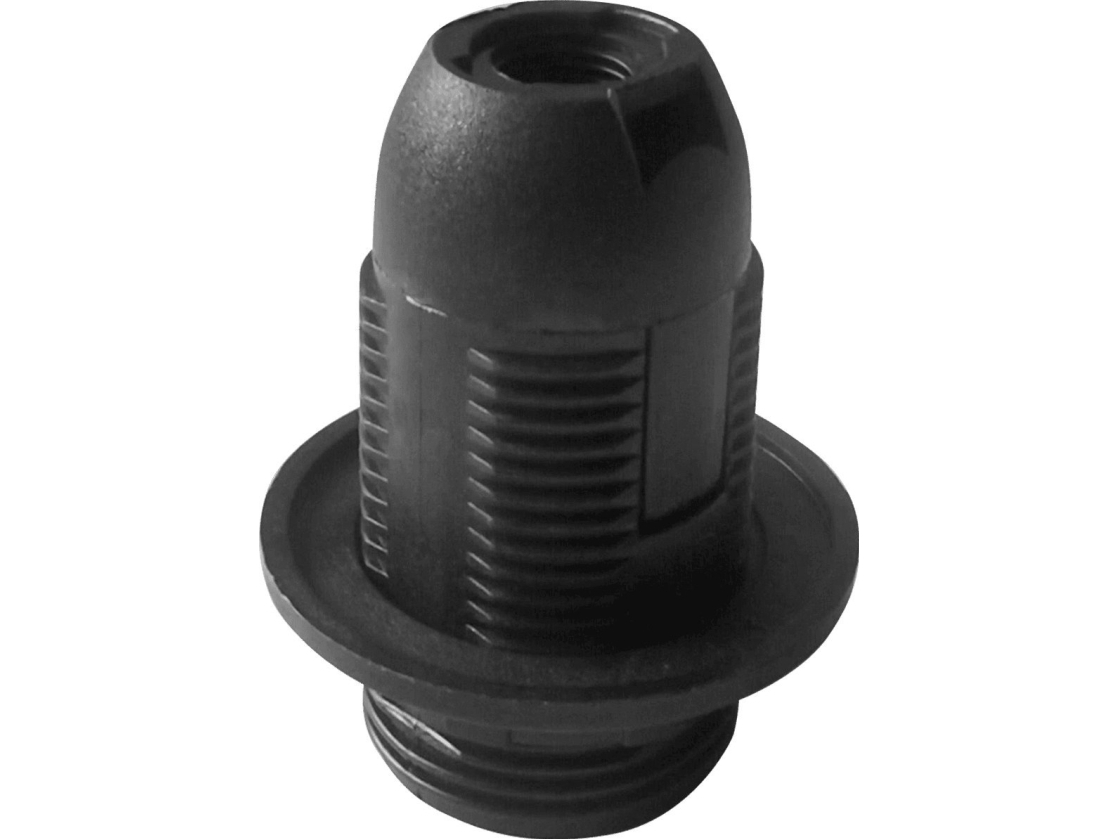 Orno termoplastsockel E14 med krage, svart, set med 40 st. | Belysning - Inomhusbelysning - Infälld spotlight | GameStuff