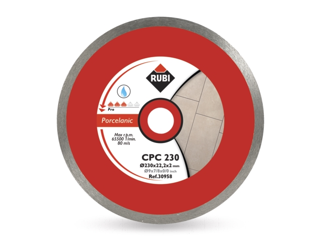 Rubi Diamond Blade Cpc 250 X 25,4 Mm Pro For Porcelane Grese